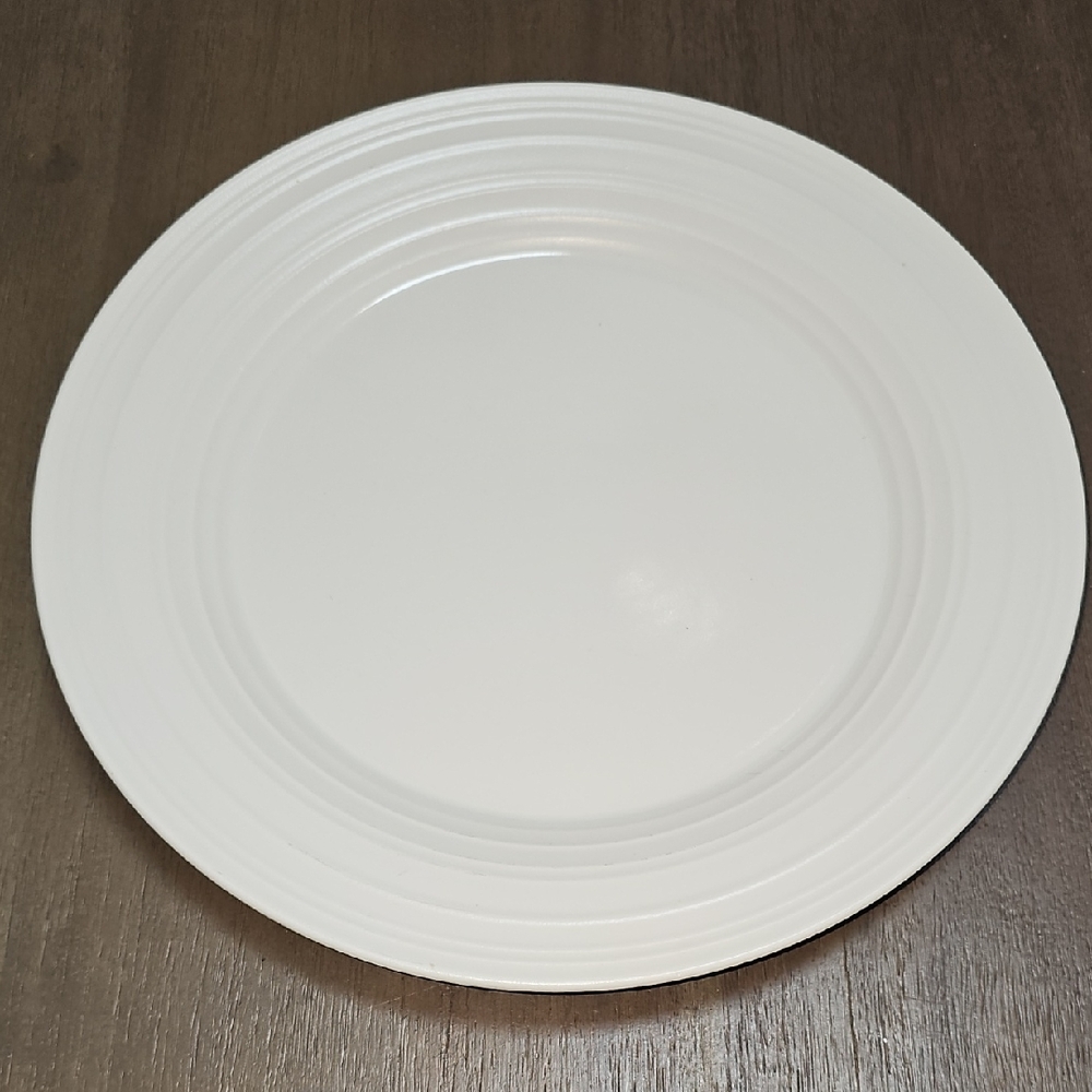 Mikasa Swirl White Dinner Plate--2